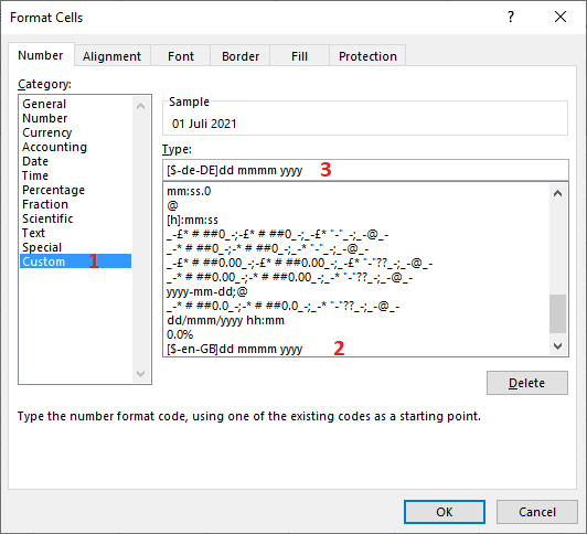 Excel 2016 Custom Cell Format