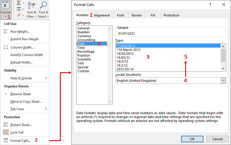 Excel 2016 Date Cell Format