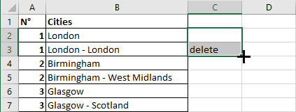 Excel 2016 Example Delete every other row