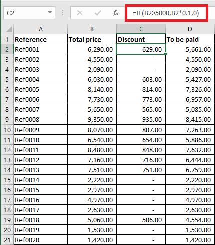 Excel 2016 Example logical functions