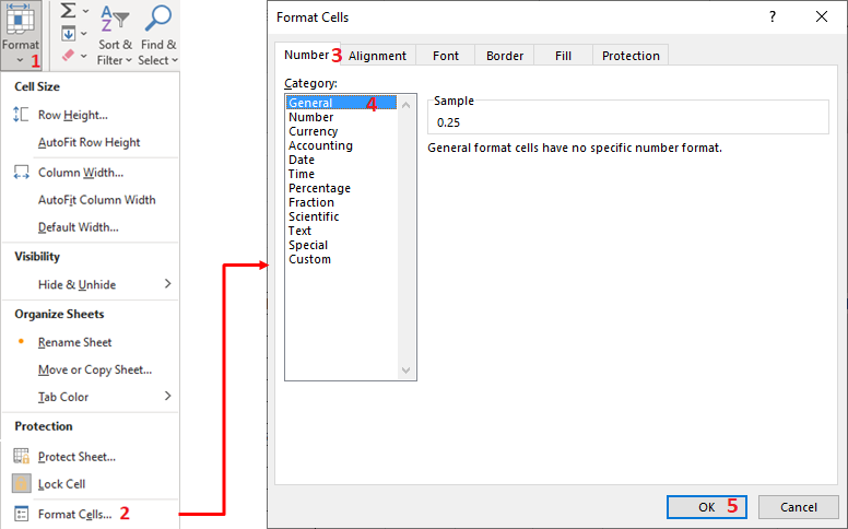 Excel 2016 Number cell format