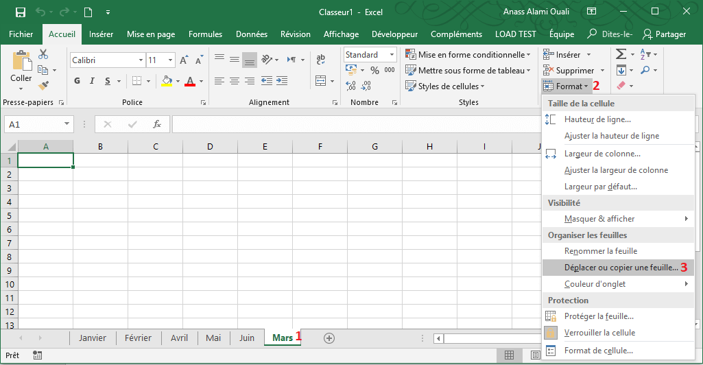 D&eacute;placer ou copier une feuille