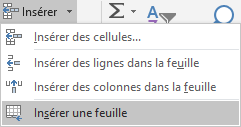 Ins&eacute;rer une feuille