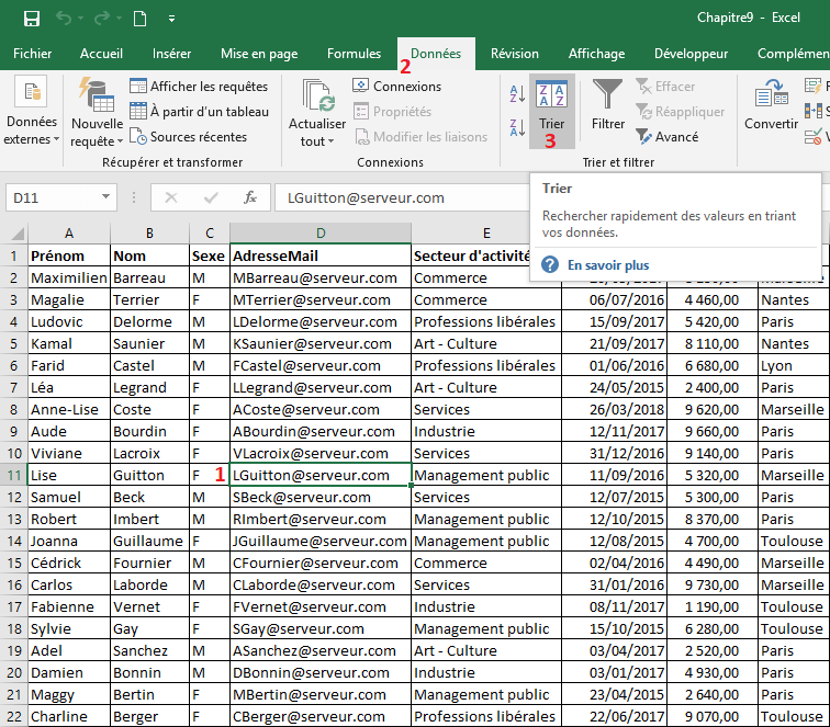 Exemple Manipulation de donn&eacute;es
