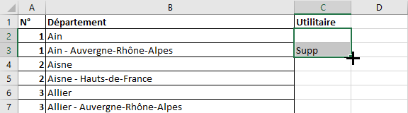 Excel 2016 Exemple Suppression une ligne sur deux