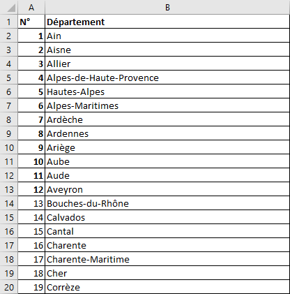 Excel 2016 Exemple Suppression une ligne sur deux