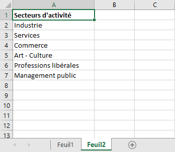 Exemple Validation de donn&eacute;es