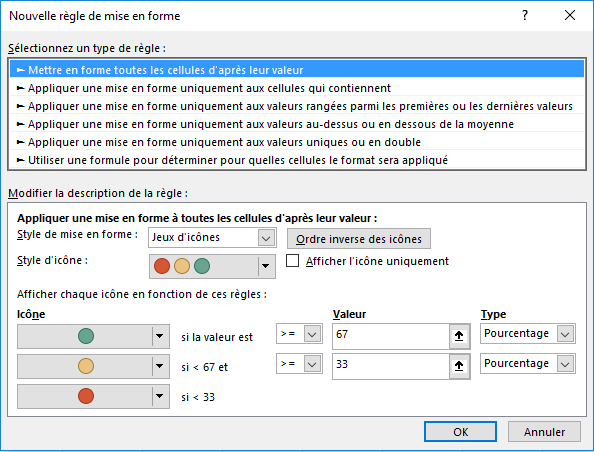 Nouvelle r&egrave;gle de mise en forme