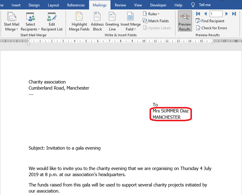 Word 2016 Preview Results mode